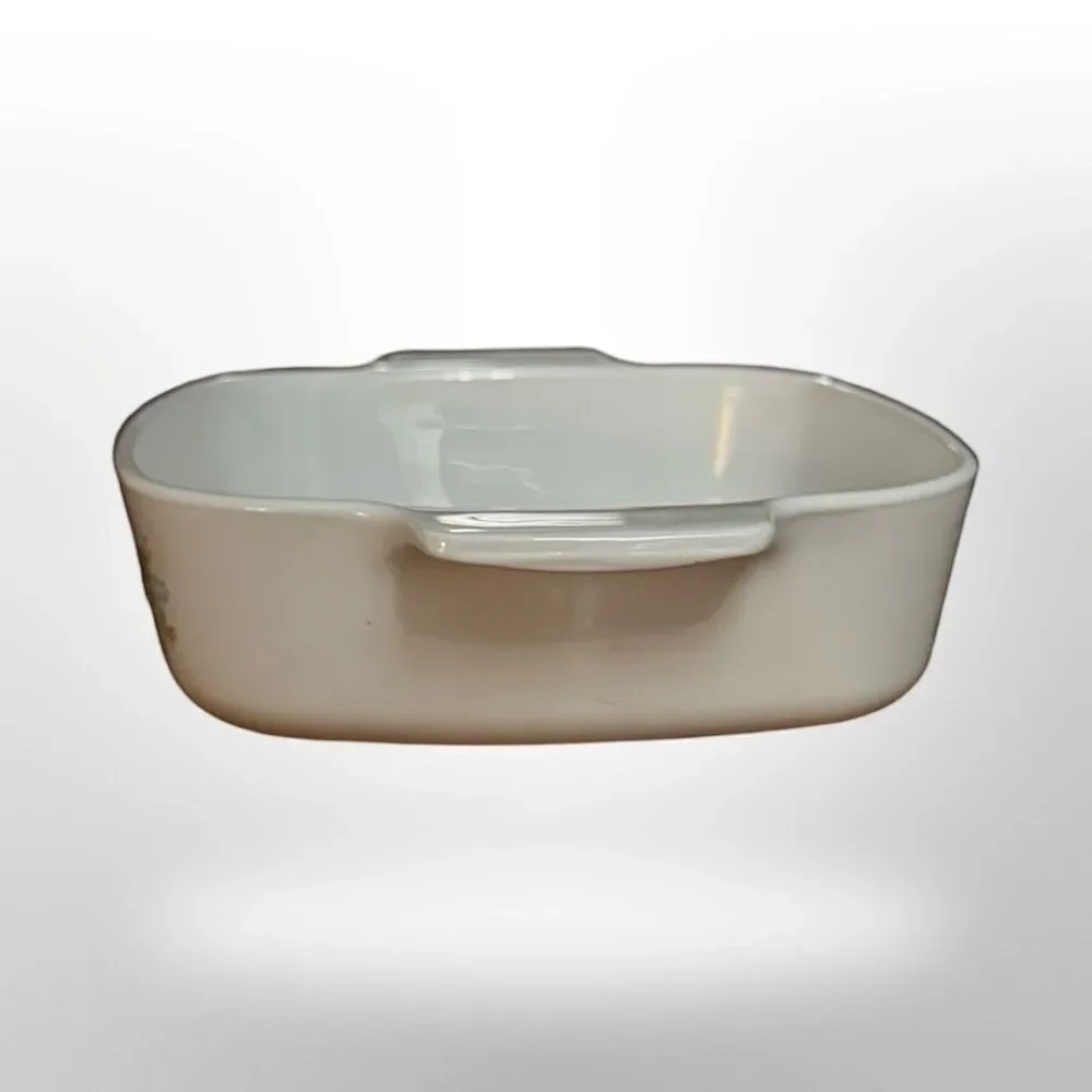 Vintage Pyrex Casserole A-1-B 1 L Autumn Meadow Casserole Dish W/Glass Lid